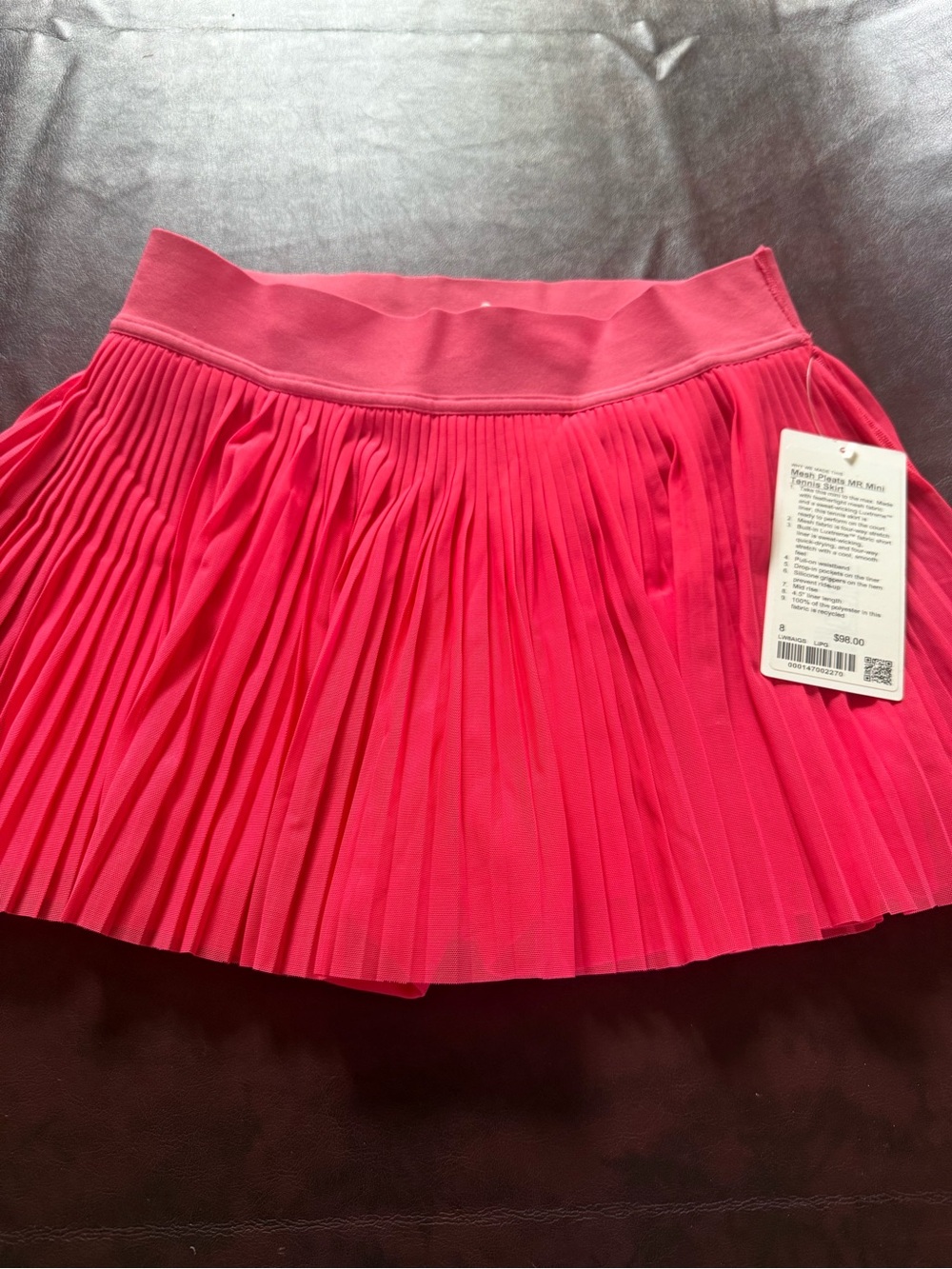 Lululemon Pleated Tennis Skirt in Hot Pink